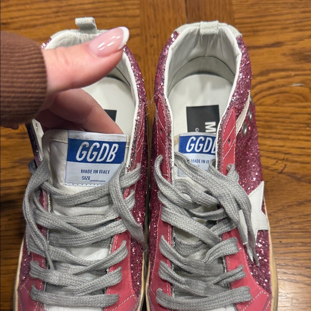 Golden Goose Pink Glitter Midstar - Picture 2 of 9